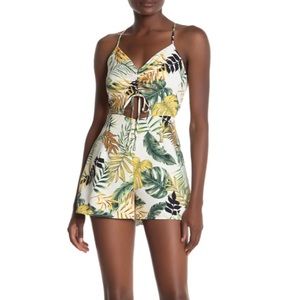 J.O.A. Tropical Leaf Romper